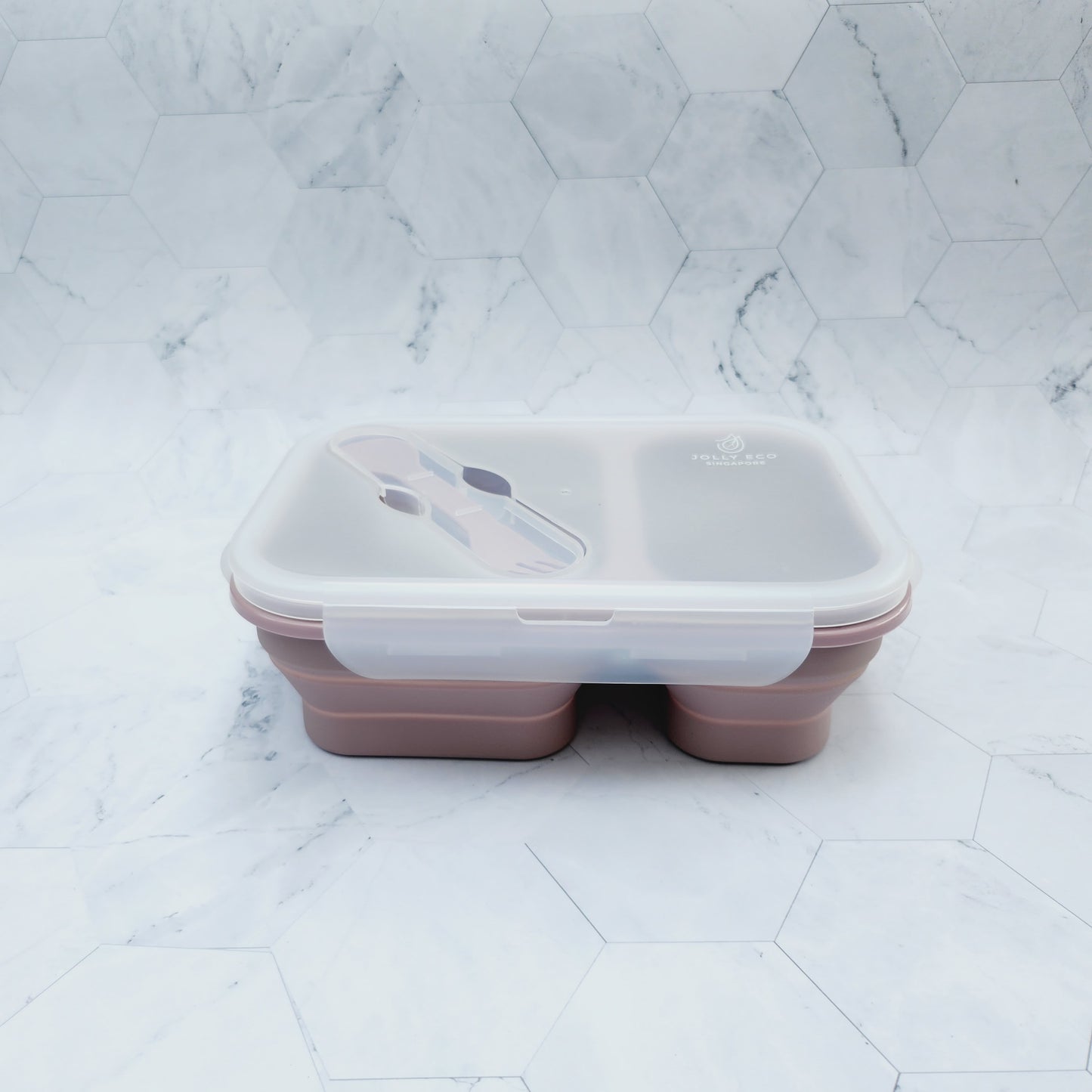 Food Grade Silicone Collapsible Lunch Box with Compartment