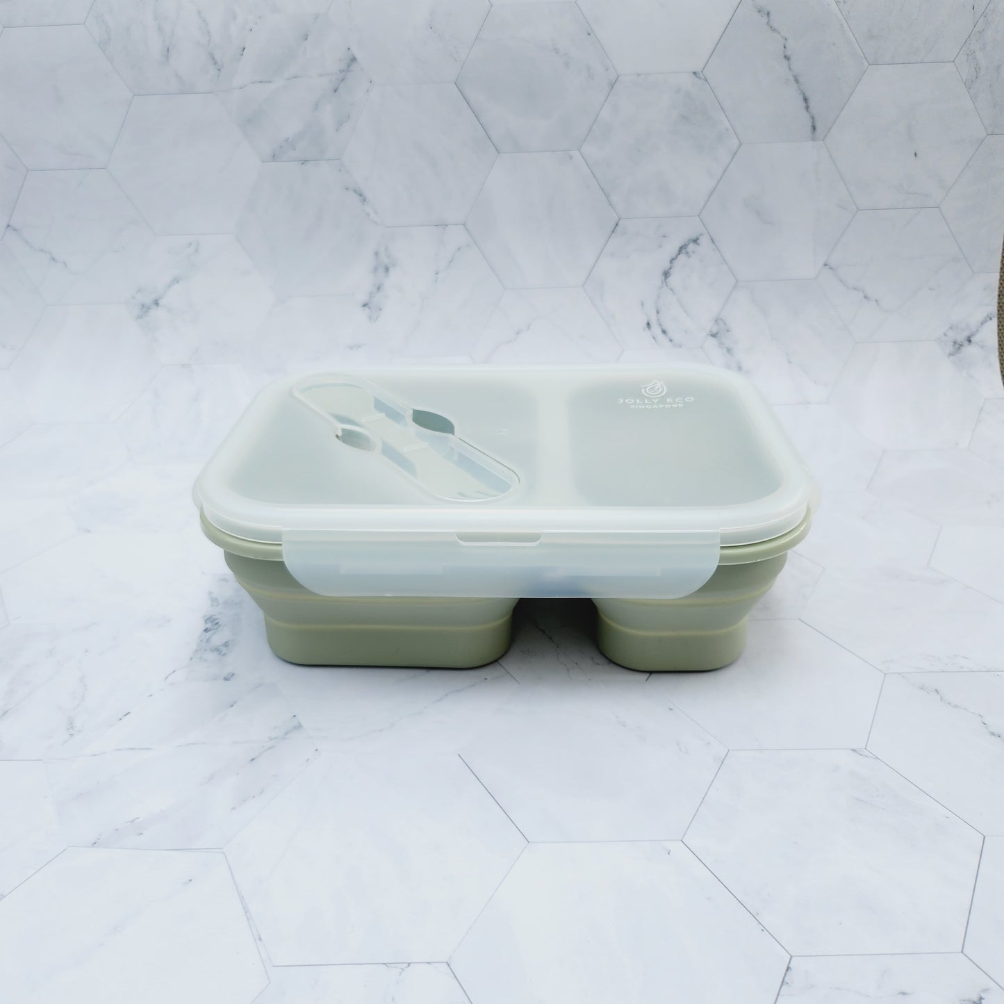 Food Grade Silicone Collapsible Lunch Box with Compartment